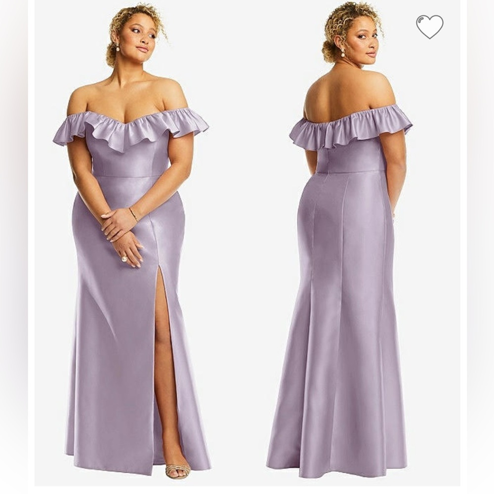 Elegant Off-Shoulder Lavender Dress